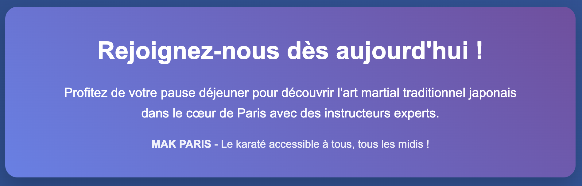 Cours karaté paris midi